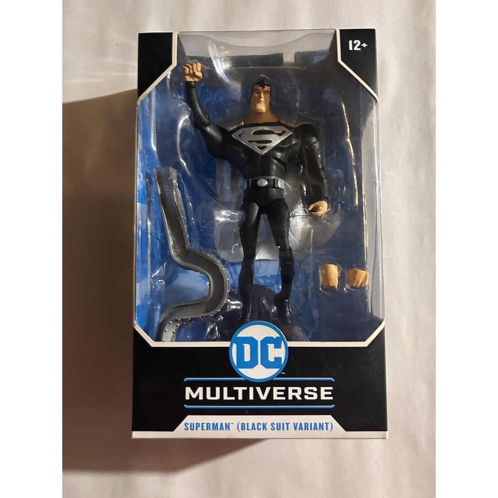 McFarlane Toys DC Multiverse Superman Animated Series Black Suit Variant Figure